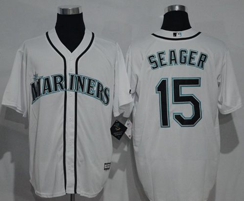 Mariners #15 Kyle Seager White New Cool Base Stitched MLB Jersey